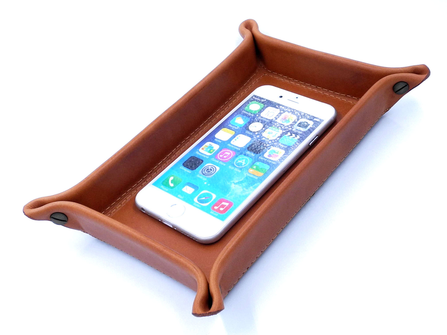 Rectangular tray - Vegetable tanned leather