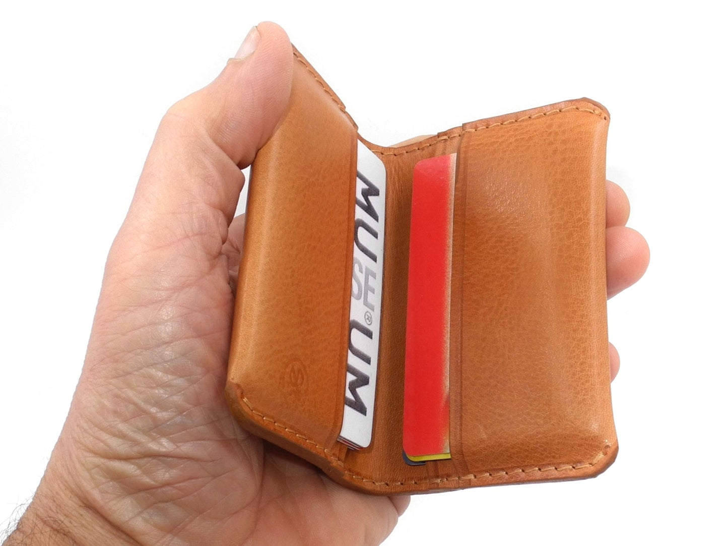 Credit card holder -  Vegetable tanned leather.