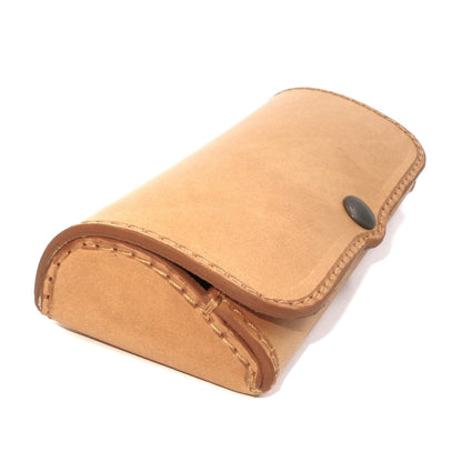 Hard Full-Grain Leather Glasses Case