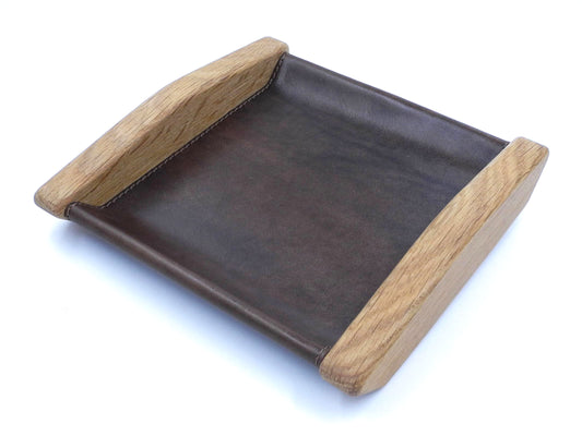 Square tray - Wood & Leather