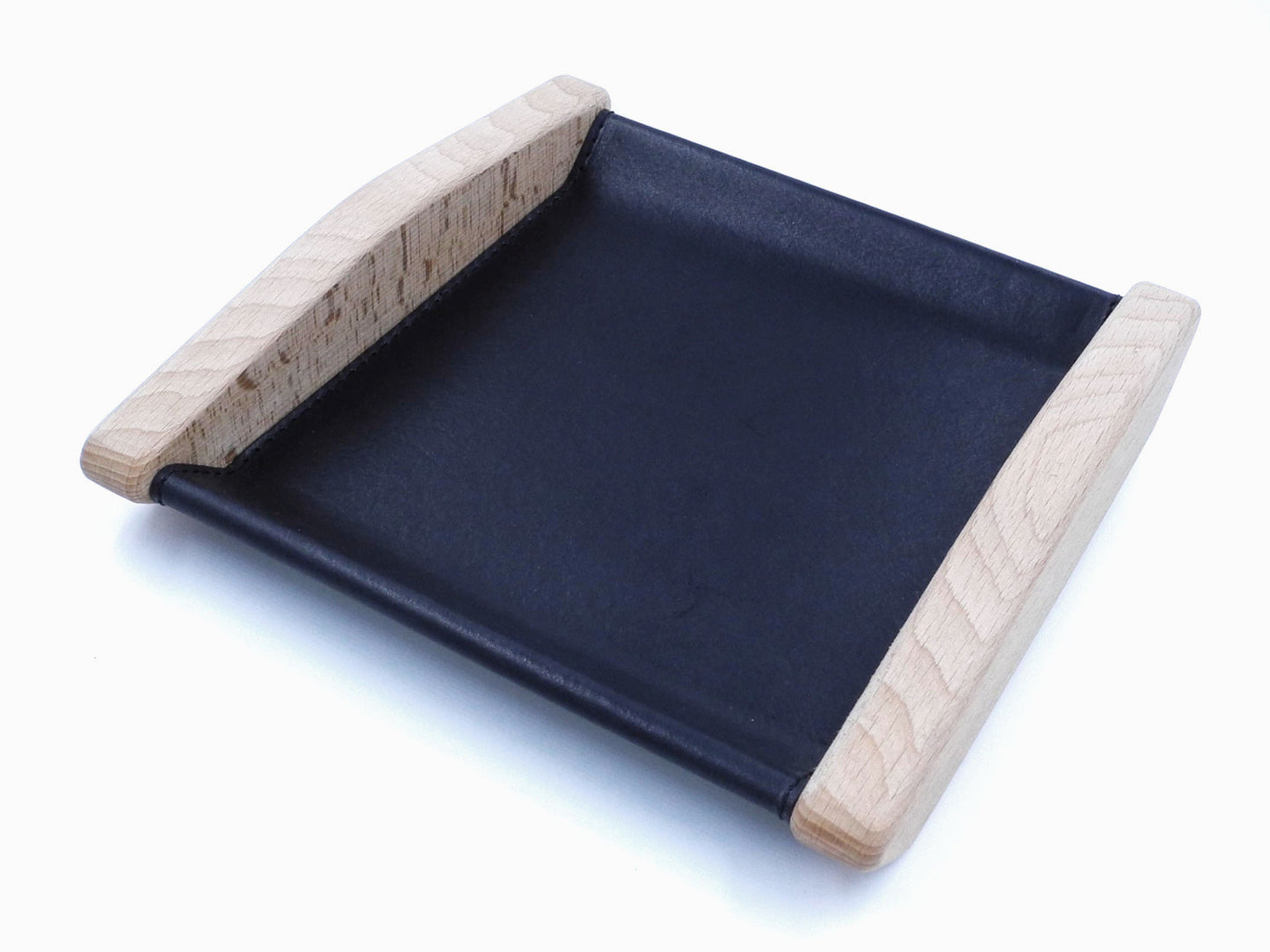 Square tray - Wood & Leather