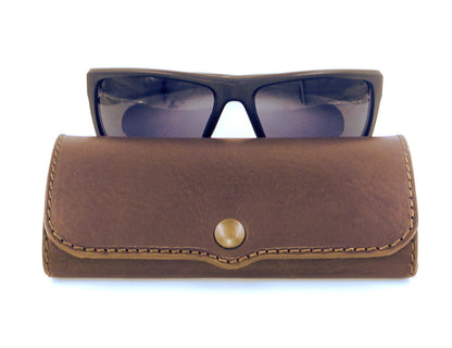 Hard Leather Glasses Case