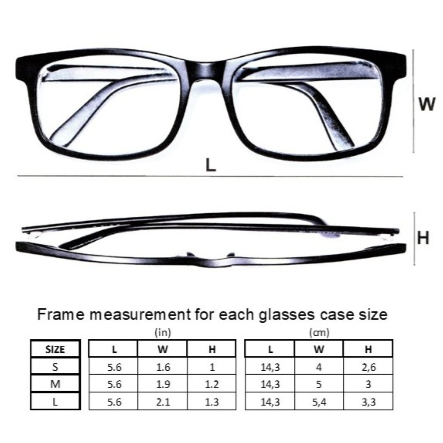 Hårdt brilleetui i læder - Sort/ Sølvknap