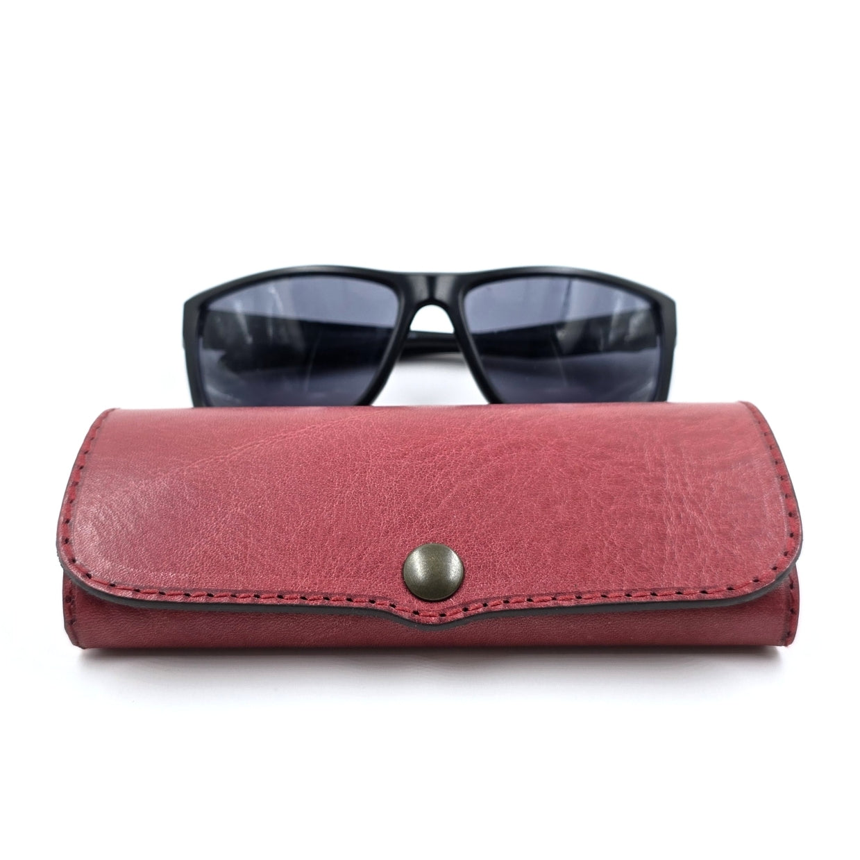 Hard Leather Glasses Case